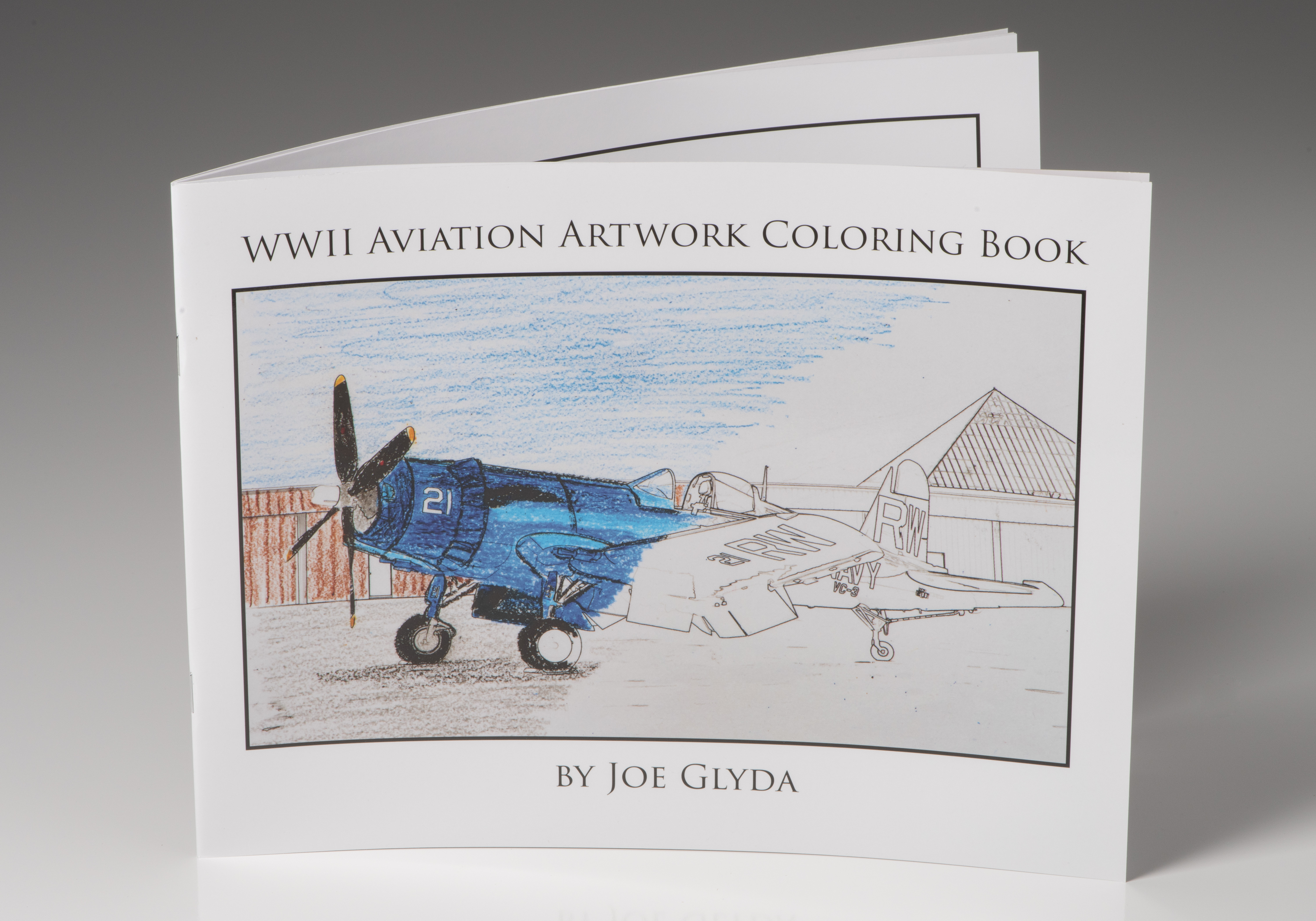 WWII Aviation Artwork Coloring Book