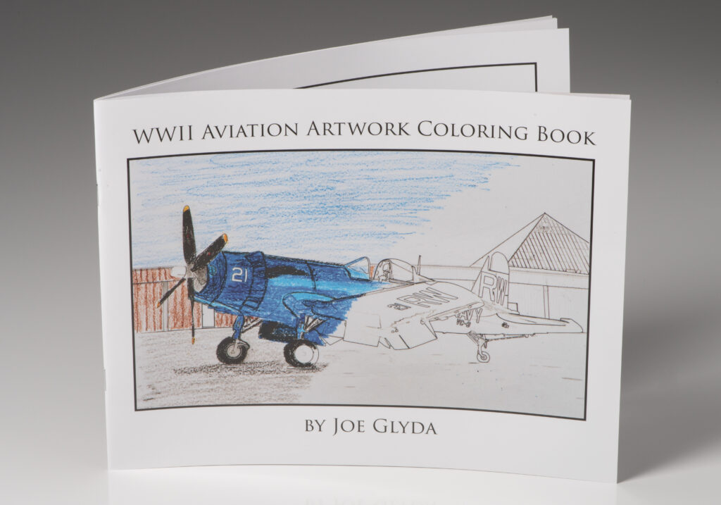 WWII Aviation Art Coloring Book
